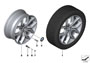 Image of Disc wheel, light alloy, Reflexsilber. 8JX18 ET:43 image for your 2009 BMW X3   