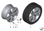 Image of Disc wheel, light alloy, Reflexsilber. 9,5JX19 ET:48 image for your 2009 BMW X3   