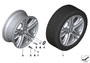 Image of Gloss-turned light alloy rim. 10JX20 ET:51 image for your BMW