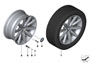 Image of Disc wheel, light alloy, reflex-silber. 9JX18 ET:44 image for your 2015 BMW Alpina B7L   