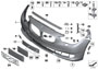 Image of Trim cover, bumper, primed, front image for your 2004 BMW 645Ci Convertible  