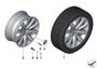 Image of Disc wheel, light alloy, reflex-silber. 7,5JX17 ET:37 image for your BMW 330e  