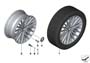 Image of Disc wheel, light alloy, reflex-silber. 7,5JX17 ET:37 image for your 2013 BMW 320i   