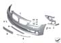 Image of Trim cover, bumper, primed, front. PDC / SIDEVIEW image for your BMW