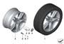 Image of Disk wheel light alloy dekor silver 2. 8,5JX18 ET:47 image for your BMW 328i  