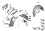 Image of Cover, wheel housing, front left image for your BMW