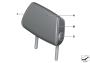 Image of Folding head restr., leather,rear cent. INDIVIDUAL image for your BMW 320i  