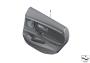 Image of Door lining leather rear right. SCHWARZ/OYSTER image for your BMW