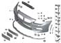 Image of Trim cover, bumper, primed, front. M - PDC/SVC image for your 2019 BMW X6   