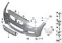 Image of Grill, bumper, center, front. -M- image for your BMW