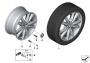 Image of Disc wheel, light alloy, Reflexsilber. 8,5JX18 ET:46 image for your 2009 BMW 750Li   