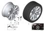 Image of Gloss-turned light alloy rim. 10JX20 ET:40 image for your 2017 BMW X5   