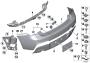 Image of Insert for bumper, rear. -M- image for your BMW 440iX  