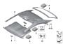 Image of Inside headliner for roof tray, rear. ANTHRAZIT image for your 2015 BMW 335iX   