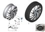 Image of Disc wheel light alloy jet bl.sol.paint. 5JX19 ET:43 image for your 2017 BMW i3  94Ah Rex 