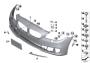Image of Trim cover, bumper, primed, front. PDC image for your 2014 BMW 535iX   