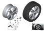 Image of Disc wheel, light alloy, Reflexsilber. 7,5JX18 ET:45 image for your BMW