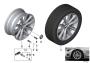 Image of Disc wheel, light alloy, reflex-silber. 8JX17 ET:34 image for your 1996 BMW