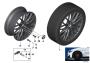 Image of Disk wheel, light-alloy, black matt. 8JX18 ET:34 image for your BMW 330iX  