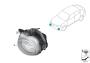 Image of Front fog lamp, LED, right image for your BMW X5  