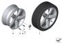 Image of Disc wheel, light alloy, Reflexsilber. 9,5JX19 ET:48 image for your 2011 BMW 550iX   