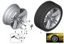 Image of Disk wheel light alloy dekor silver 2. 9JX19 ET:29 image for your BMW