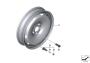 Image of Compact spare wheel, steel, black. 3,5BX17 ET:18 image for your BMW X2  