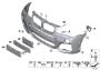 Image of Set of mounted parts, bumper, front. VALUE LINE image for your BMW