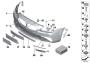Image of Set of mounted parts, bumper, front. VALUE PARTS image for your BMW M6  