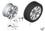 Image of Disc wheel, light alloy, Reflexsilber. 8JX18 ET:30 image for your 2019 BMW 750i   