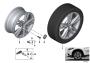 Image of Disc wheel, light alloy, reflex-silber. 7,5JX17 ET:52 image for your BMW