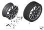 Image of Disk wheel, light alloy, in Orbitgrey. 8JX20 ET:30 image for your 2009 BMW X3   