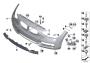 Image of Trim cover, bumper, primed, front. BASIS SRA image for your BMW