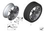 Image of Disk wheel light alloy titanium matte. 9JX20 ET:44 image for your 2018 BMW 530i   