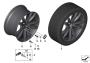 Image of Disc wheel light alloy jet bl.sol.paint. 10JX20 ET:40 image for your 2008 BMW X5   