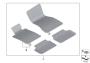Image of Set of floor mats Velours. SCHWARZ image for your BMW 540i  
