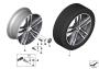 Image of Disc wheel light alloy jet bl.sol.paint. 8,5JX19 ET:47 image for your BMW