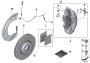 Image of Brake disc, lightweight, ventilated,left. 348X36 image for your 2022 BMW 530e   