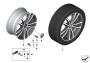 Image of Disk wheel, light alloy, in Orbitgrey. 7,5JX17 ET43 image for your BMW