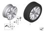 Image of Disc wheel, light alloy, Reflexsilber. 7JX18 ET:22 image for your BMW