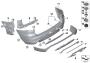 Image of Trim cover, bumper, rear lower. US X LINE AHV image for your BMW