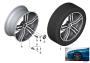 Image of Disk wheel, light alloy, in Orbitgrey. 9JX20 ET:44 image for your 2001 BMW X5   