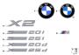 Image of Label. X2 image for your BMW