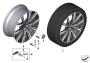 Image of Disk wheel, light alloy, in Orbitgrey. 9,5JX22 ET:37 image for your BMW X5  
