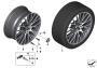 Image of Disc wheel light alloy jet blk/transl. 9JX19 ET:29 image for your BMW 750i  