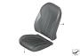 Image of Cover for comfort backrest,leather left. AMARONE/SCHWARZ image for your 1988 BMW M6   