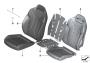 Image of Cover, basic backrest, leather, left. ELFENBEINWEISS image for your BMW