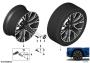 Image of Disc wheel light alloy jet bl.sol.paint. 11,5JX22 ET:43 image for your 2011 BMW X5   