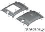 Image of Roofliner panorama glass roof Alcantara. SCHWARZ image for your 1988 BMW M6   