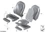 Image of Sports seat upholstery parts, right. CIS3 image for your 2021 BMW M5   